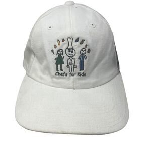 Chefs for Kids Hat Cap Unisex One Size White Embroidered Logo Adjustable New